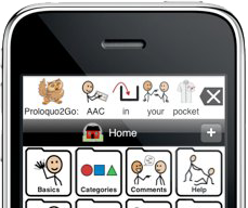 ios device running p2go app.